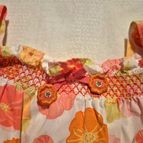 Gymboree girls size 6-12 months floral dress with pink, yellow & orange, vguc - Picture 2 of 4